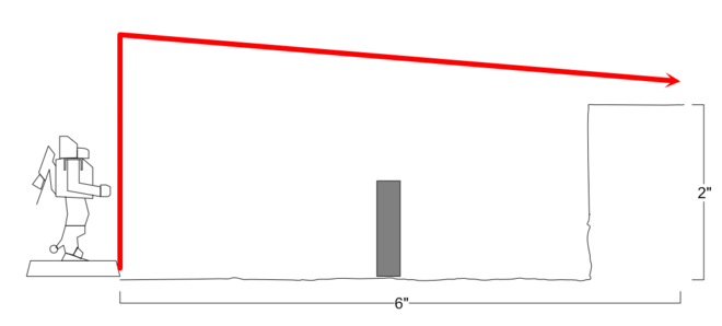 Crudely-drawn artwork of jetpack movement.