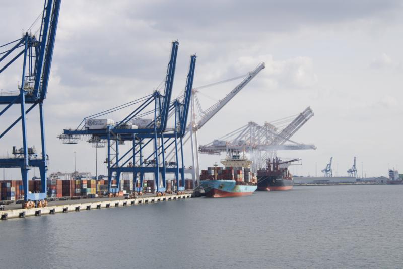 The Baltimore docks