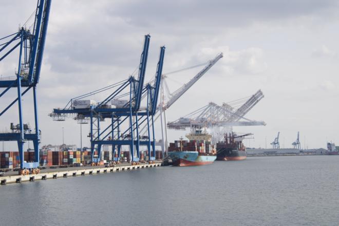 The Baltimore docks